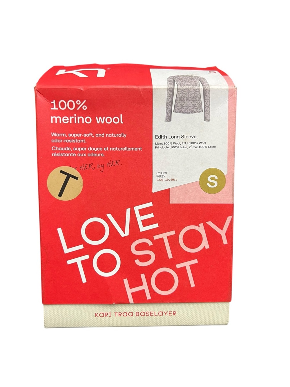 New Kari Traa Edith Long Sleeve Base Layer 100% Wool